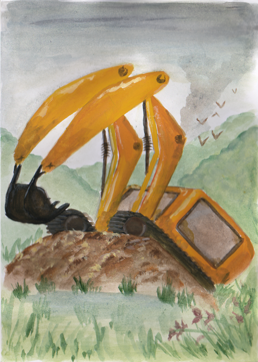 Une pelleteuse